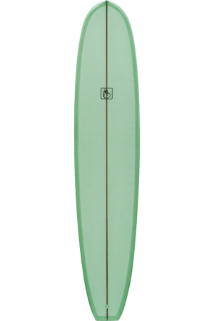 Shapers-Club- Une planche de surf verte sur fond blanc. -surfshop-surfboard