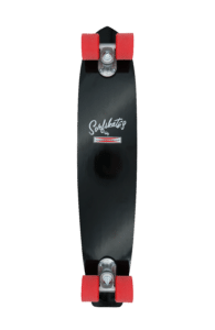 Shapers-Club- A complete Gordon & Smith 28" Black SurfSkate includes a black board with white "Surfskates", red wheels and echoes the classic Noir-inspired design. -surfshop-surfboard